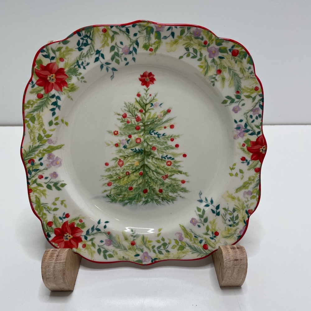 Pioneer Woman Holiday Cheer Christmas Tree Salad Plate 8.5 Stoneware Replacement